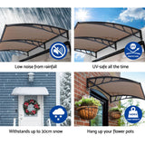 darrahopens Home & Garden > Shading Instahut Window Door Awning Door Canopy Outdoor Patio Cover Shade 1.5mx3m DIY BR