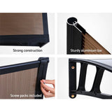 darrahopens Home & Garden > Shading Instahut Window Door Awning Door Canopy Outdoor Patio Cover Shade 1.5mx4m DIY BR