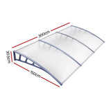 darrahopens Home & Garden > Shading Instahut Window Door Awning Door Canopy Outdoor Patio Sun Shield 1.5mx3m DIY