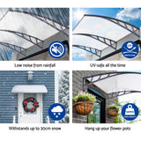 darrahopens Home & Garden > Shading Instahut Window Door Awning Door Canopy Outdoor Patio Sun Shield 1.5mx4m DIY