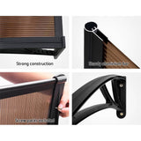 darrahopens Home & Garden > Shading Instahut Window Door Awning Door Canopy Patio UV Sun Shield 1mx4m DIY BR