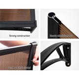 darrahopens Home & Garden > Shading Instahut Window Door Awning Door Canopy Patio UV Sun Shield BROWN 1mx2m DIY