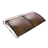 darrahopens Home & Garden > Shading Instahut Window Door Awning Door Canopy Patio UV Sun Shield BROWN 1mx2m DIY