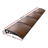 darrahopens Home & Garden > Shading Instahut Window Door Awning Door Canopy Patio UV Sun Shield BROWN 1mx4m DIY