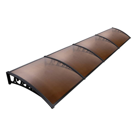 darrahopens Home & Garden > Shading Instahut Window Door Awning Door Canopy Patio UV Sun Shield BROWN 1mx4m DIY