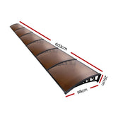 darrahopens Home & Garden > Shading Instahut Window Door Awning Door Canopy Patio UV Sun Shield BROWN 1mx6m DIY