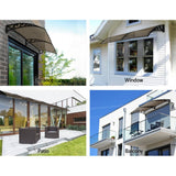 Darrahopens Home & Garden > Shading Instahut Window Door Awning Outdoor Canopy SunShield Patio 1mx2.4m DIY Brown