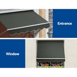 darrahopens Home & Garden > Shading Instahut Window Fixed Pivot Arm Awning Outdoor Blinds Retractable Canopy1.5X2.1M