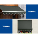 darrahopens Home & Garden > Shading Instahut Window Fixed Pivot Arm Awning Outdoor Blinds Retractable Canopy1.8X2.1M