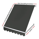 darrahopens Home & Garden > Shading Instahut Window Fixed Pivot Arm Awning Outdoor Blinds Retractable Canopy1.8X2.1M