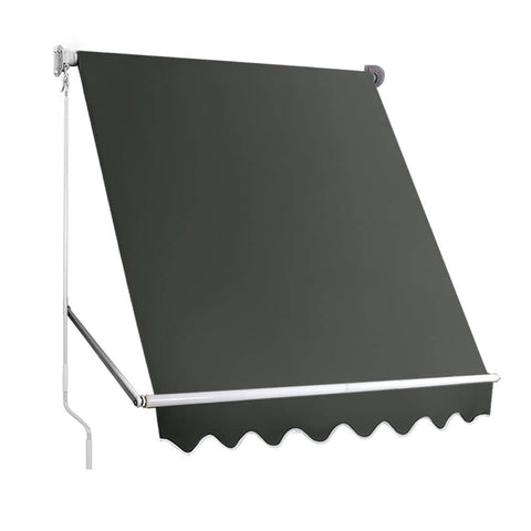 darrahopens Home & Garden > Shading Instahut Window Fixed Pivot Arm Awning Outdoor Blinds Retractable Canopy1.8X2.1M