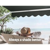 darrahopens Home & Garden > Shading Instahut Window Fixed Pivot Arm Awning Outdoor Blinds Retractable Canopy3.1X2.1M