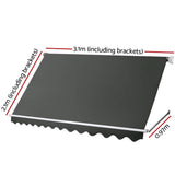 darrahopens Home & Garden > Shading Instahut Window Fixed Pivot Arm Awning Outdoor Blinds Retractable Canopy3.1X2.1M