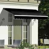 Darrahopens Home & Garden > Shading Motorised Outdoor Folding Arm Awning Retractable Sunshade Canopy Black 3.0m x 2.5m