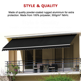 Darrahopens Home & Garden > Shading Outdoor Folding Arm Awning Retractable Sunshade Canopy Black 3.0m x 2.5m