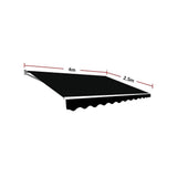 Darrahopens Home & Garden > Shading Outdoor Folding Arm Awning Retractable Sunshade Canopy Black 4.0m x 2.5m