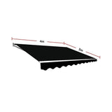 Darrahopens Home & Garden > Shading Outdoor Folding Arm Awning Retractable Sunshade Canopy Black 4.0m x 3.0m