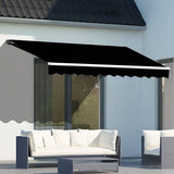 Darrahopens Home & Garden > Shading Outdoor Folding Arm Awning Retractable Sunshade Canopy Black 4.0m x 3.0m