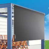 Darrahopens Home & Garden > Shading Retractable Straight Drop Roll Down Awning Garden Patio Screen 2.1X2.5M