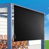 Darrahopens Home & Garden > Shading Retractable Straight Drop Roll Down Awning Garden Patio Screen 2.1X2.5M