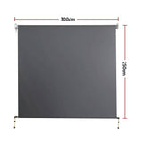 Darrahopens Home & Garden > Shading Retractable Straight Drop Roll Down Awning Garden Patio Screen 3.0X2.5M