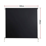 Darrahopens Home & Garden > Shading Retractable Straight Drop Roll Down Awning Garden Patio Screen 3.0X2.5M