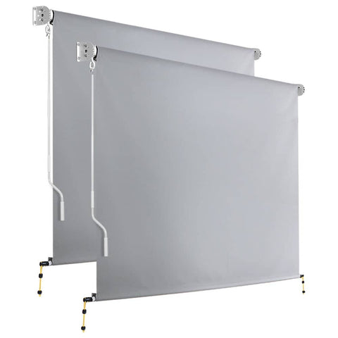 darrahopens Home & Garden > Shading Set of 2 Instahut Outdoor Blinds Roll Down Awning Straight Drop Patio 3.0X2.5M