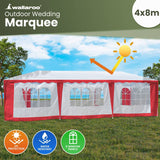 Darrahopens Home & Garden > Shading Wallaroo 4x8 Outdoor Event Wedding Marquee Tent Red