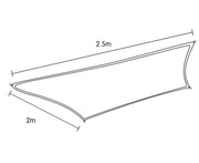 Darrahopens Home & Garden > Shading Wallaroo Rectangular Shade Sail 2 x 2.5m