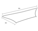 Darrahopens Home & Garden > Shading Wallaroo Rectangular Shade Sail Sand: 3m x 4m