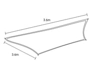 Darrahopens Home & Garden > Shading Wallaroo Square Shade Sail 3.6m x 3.6m - Sand