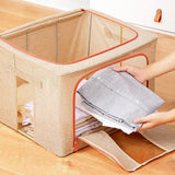 Darrahopens Home & Garden > Storage 100L Cloth Storage Box Closet Organizer Storage Bags Clothes Storage Bags Wardrobe Organizer Idea CREAM