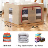 Darrahopens Home & Garden > Storage 100L Cloth Storage Box Closet Organizer Storage Bags Clothes Storage Bags Wardrobe Organizer Idea CREAM