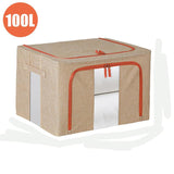 Darrahopens Home & Garden > Storage 100L Cloth Storage Box Closet Organizer Storage Bags Clothes Storage Bags Wardrobe Organizer Idea CREAM