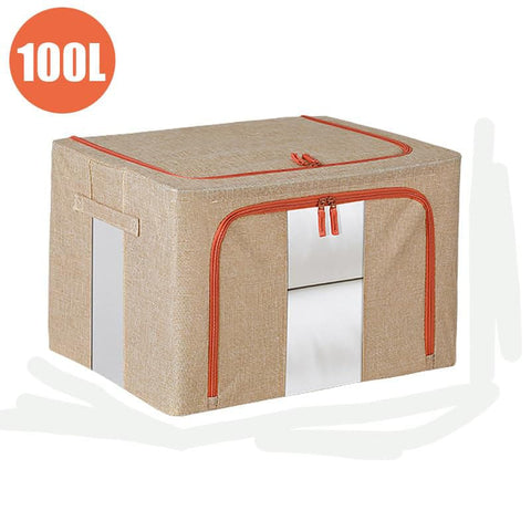 Darrahopens Home & Garden > Storage 100L Cloth Storage Box Closet Organizer Storage Bags Clothes Storage Bags Wardrobe Organizer Idea CREAM