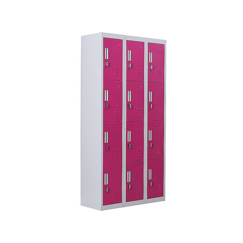 darrahopens Home & Garden > Storage 12-Door Locker for Office Gym Shed School Home Storage - Padlock-operated