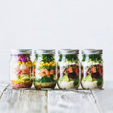darrahopens Home & Garden > Storage 12 Pieces Canning Jars - 480ml Mason Jar Empty Glass Spice Bottles with Airtight Lids and Labels