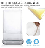 Darrahopens Home & Garden > Storage 14 Pieces Airtight Food Storage and BPA Free Plastic with Easy Lock Black Lids Labels for Kitchen