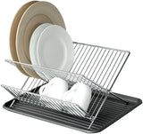 Darrahopens Home & Garden > Storage 2 Tier Folding Dish Rack