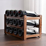 Darrahopens Home & Garden > Storage 3-layer Bamboo Wine Storage Rack (12 bottles)