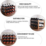 Darrahopens Home & Garden > Storage 3-layer Bamboo Wine Storage Rack (12 bottles)
