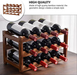 Darrahopens Home & Garden > Storage 3-layer Bamboo Wine Storage Rack (12 bottles)