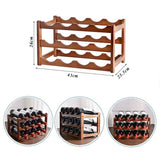 Darrahopens Home & Garden > Storage 3-layer Bamboo Wine Storage Rack (12 bottles)