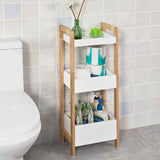darrahopens Home & Garden > Storage 3-Tier White Storage Bathroom Shelf