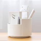 Darrahopens Home & Garden > Storage 360 degree rotating multi-functional pen holder with 3 separate layer for office desk organiser (Grey)