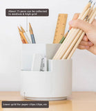 Darrahopens Home & Garden > Storage 360 degree rotating multi-functional pen holder with 3 separate layer for office desk organiser (Grey)