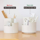 Darrahopens Home & Garden > Storage 360 degree rotating multi-functional pen holder with 3 separate layer for office desk organiser (Pink)