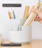 Darrahopens Home & Garden > Storage 360 degree rotating multi-functional pen holder with 3 separate layer for office desk organiser (Pink)
