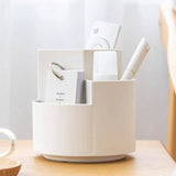 Darrahopens Home & Garden > Storage 360 degree rotating multi-functional pen holder with 3 separate layer for office desk organiser (White)