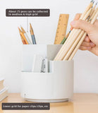 Darrahopens Home & Garden > Storage 360 degree rotating multi-functional pen holder with 3 separate layer for office desk organiser (White)